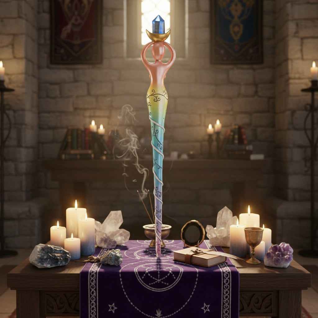 Spiral Goddess Mystical Wand for Enchantment and Transformation | | Wiccan Center