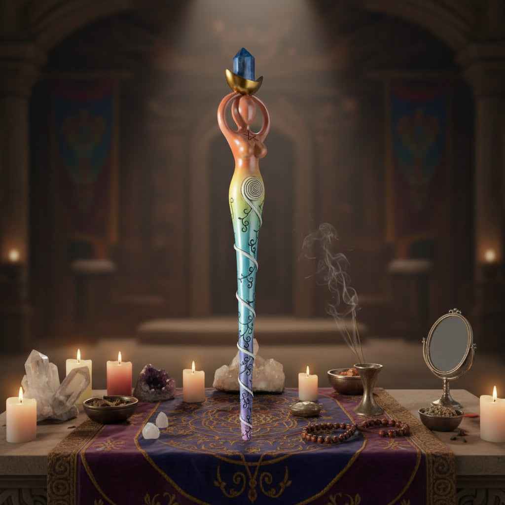 Spiral Goddess Mystical Wand for Enchantment and Transformation | | Wiccan Center