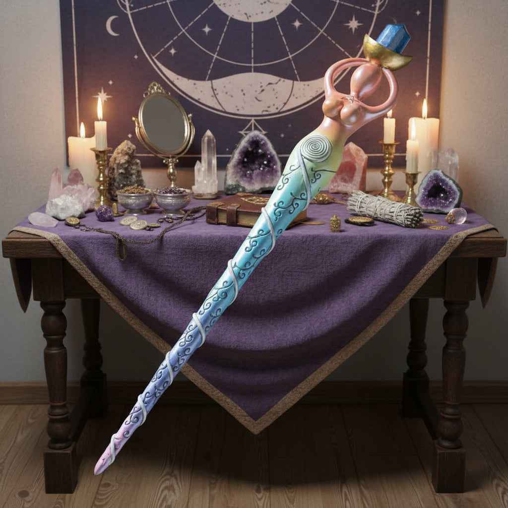 Spiral Goddess Mystical Wand for Enchantment and Transformation | | Wiccan Center