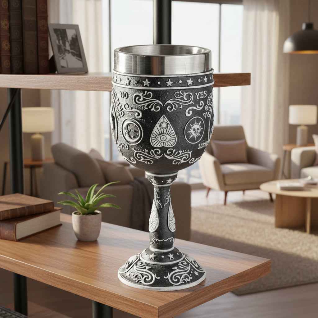 Spirit Board Ouija Goblet - Enchanting Mystical Drinkware for Your Next Gathering