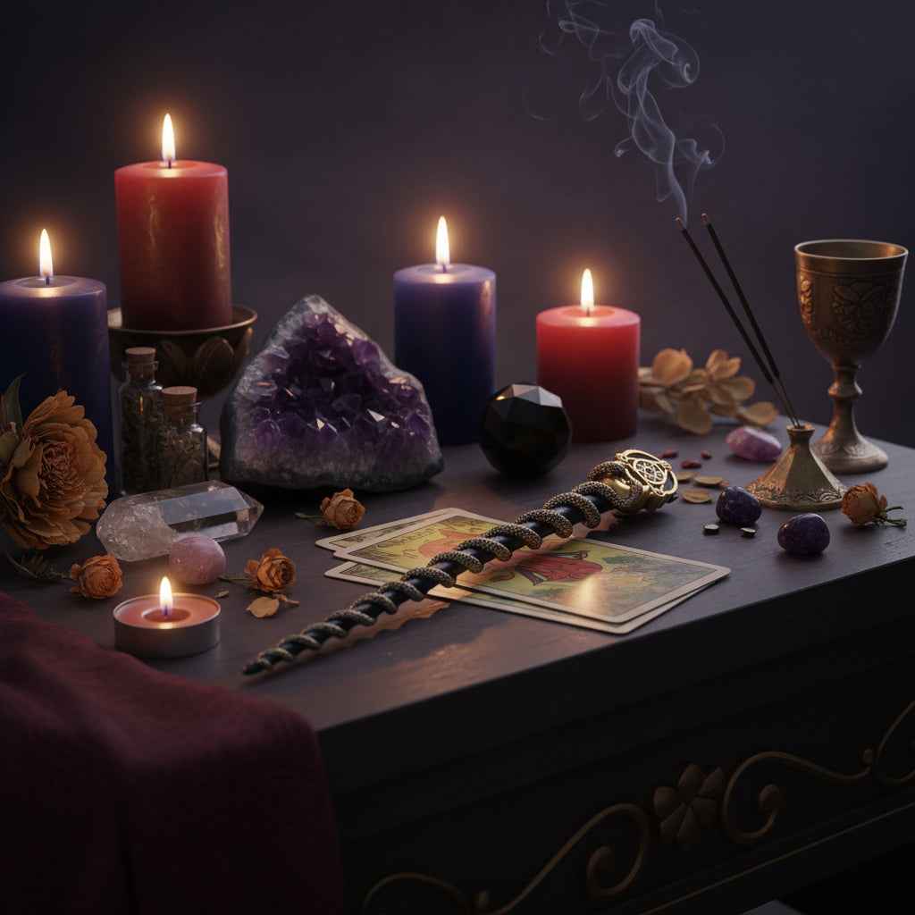 14 Inch Mystical Wand - Alchemy Inspired Magic Wand | | Wiccan Center