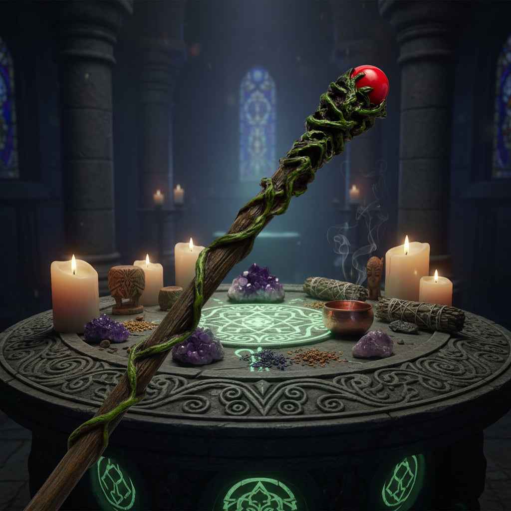 Greenman Magic Wand - Enchant Your Space with Nature's Energy | | Wiccan Center