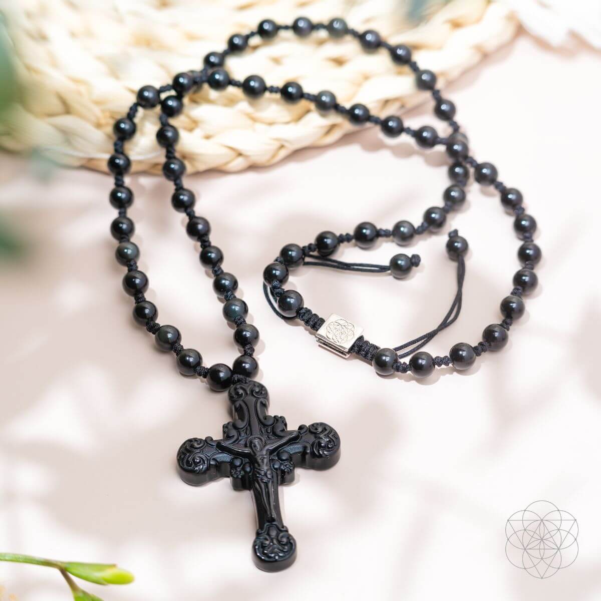 Sacred Armor: Black Obsidian Cross of Faith & Protection | Pendant Necklaces | Wiccan Center