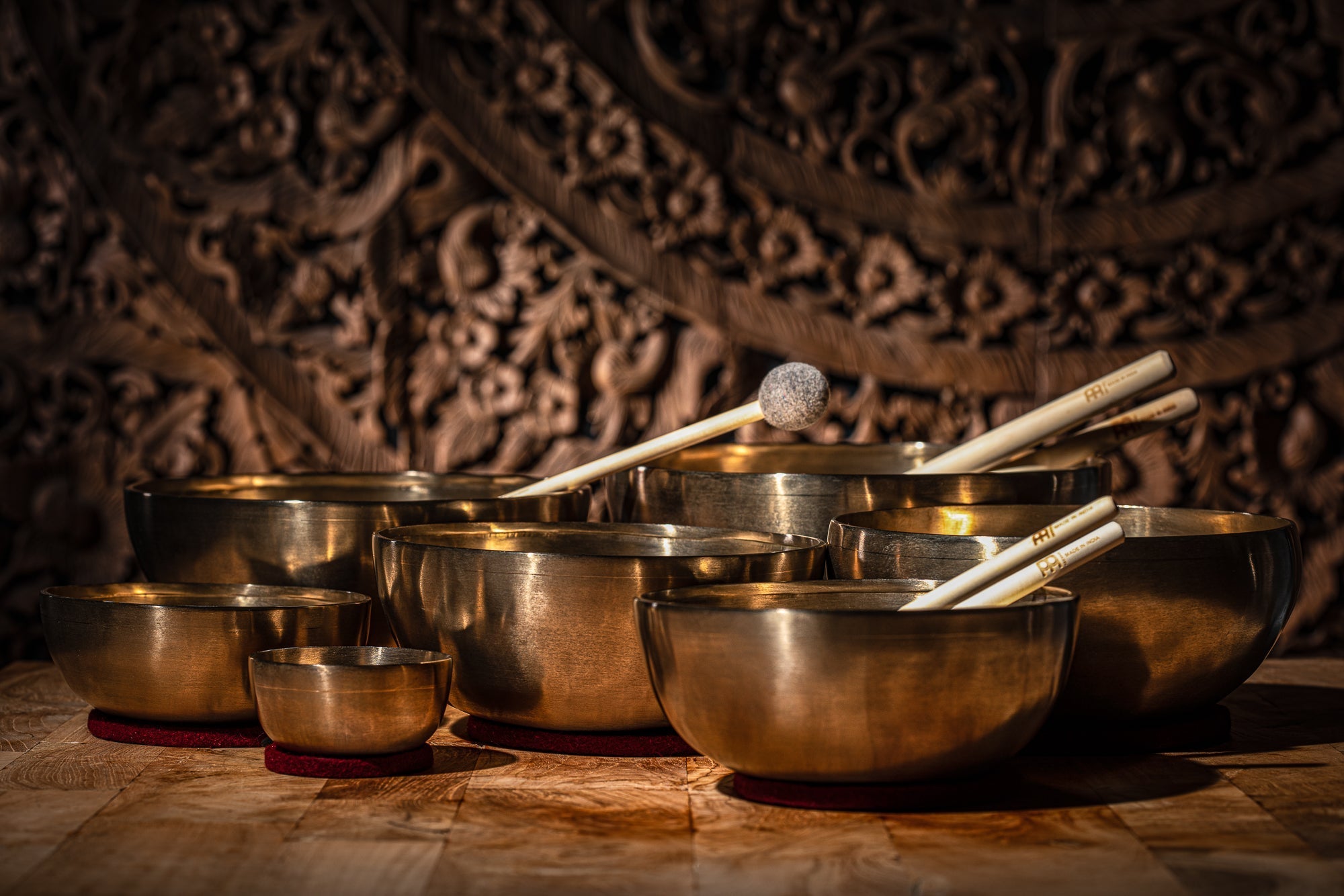 Chakra Metal Singing Bowl Set - 7 Handmade Sound Healing Bowls | Chakra Singing Bowl Set | Wiccan Center