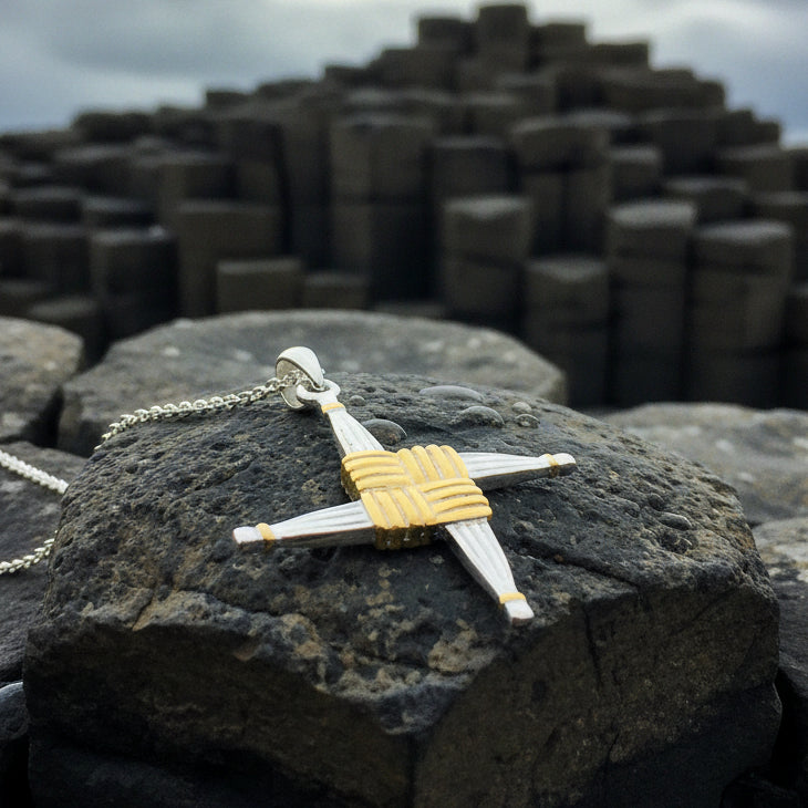 Irish Saint Brigid Cross Necklace - Handmade in Ireland | Pendant | Wiccan Center
