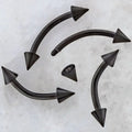 Black PVD Coated Externally Threaded Curved Barbell With Spikes | Body Jewelry | Wiccan Center