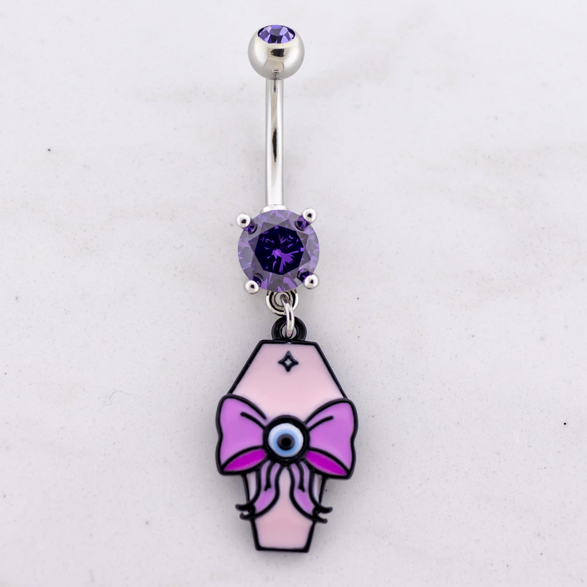 14G Eyeball Coffin Navel Ring | Body Jewelry | Wiccan Center