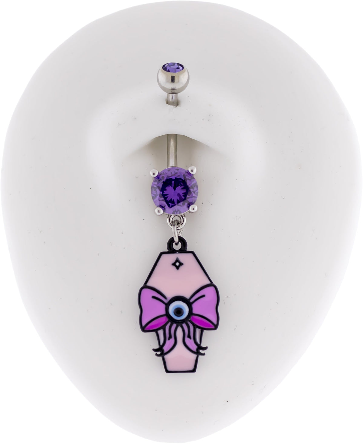 14G Eyeball Coffin Navel Ring | Body Jewelry | Wiccan Center