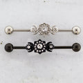 14G Gem Moon and Sun Industrial Barbell | | Wiccan Center