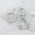 12G Steel Hand Polished Captive Bead Rings | Body Jewelry | Wiccan Center