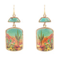 Scenic Sedona Desert Blue Turquoise Golden Drop Earrings | Earrings | Wiccan Center