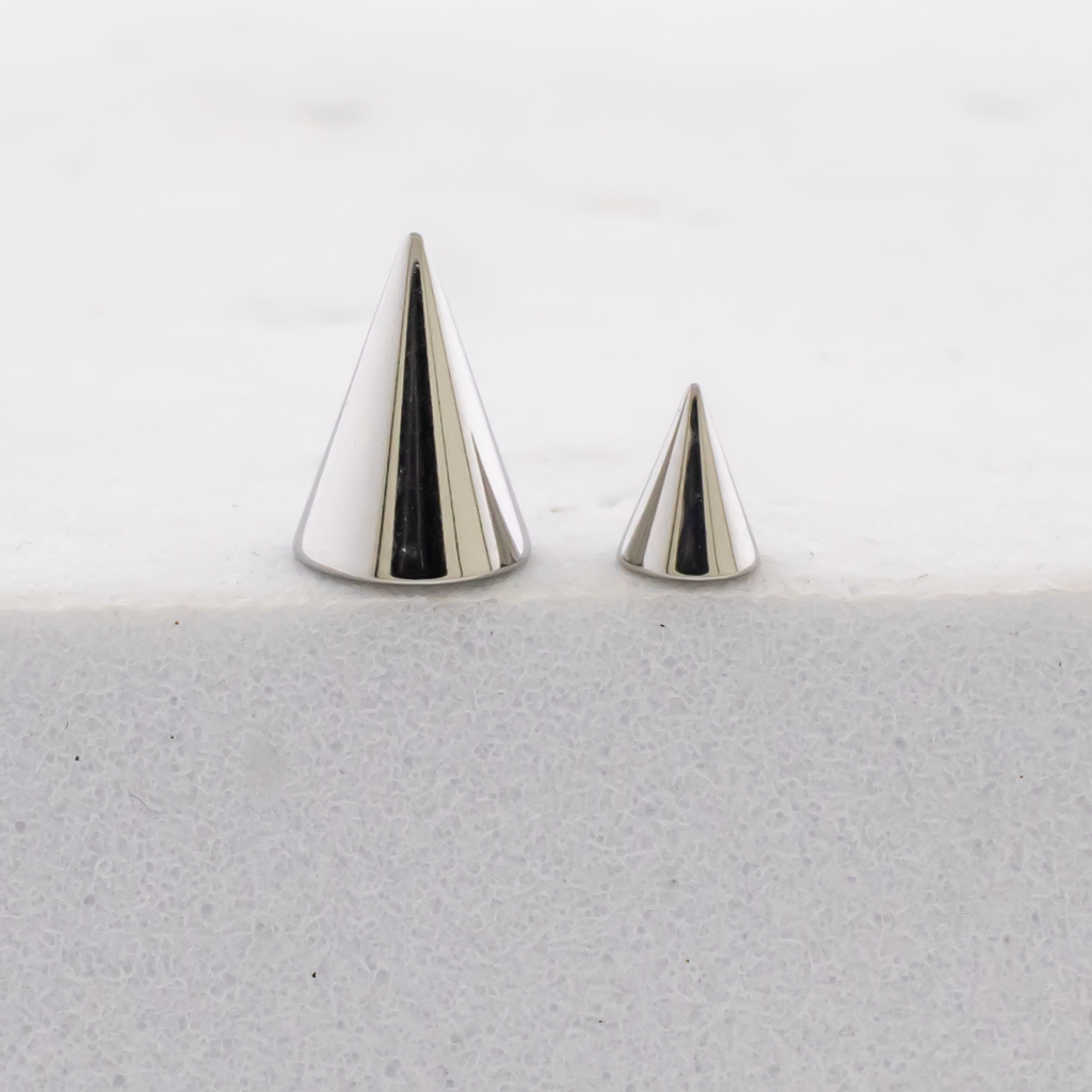 16G Steel Externally Threaded Spike Ends | Body Jewelry | Wiccan Center