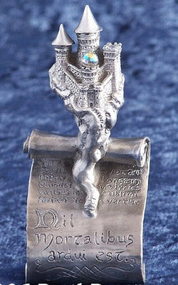 Scroll Castle Figurine | Pewter - Castles | Wiccan Center