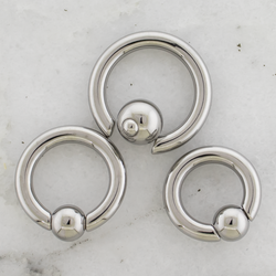 6G Steel Spring Loaded Captive Bead Rings | Body Jewelry | Wiccan Center