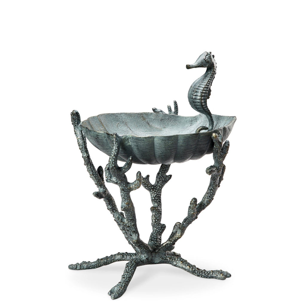 Seahorse Birdbath / Bird feeder, Outdoor Patio Decor | Accent Decor | Wiccan Center