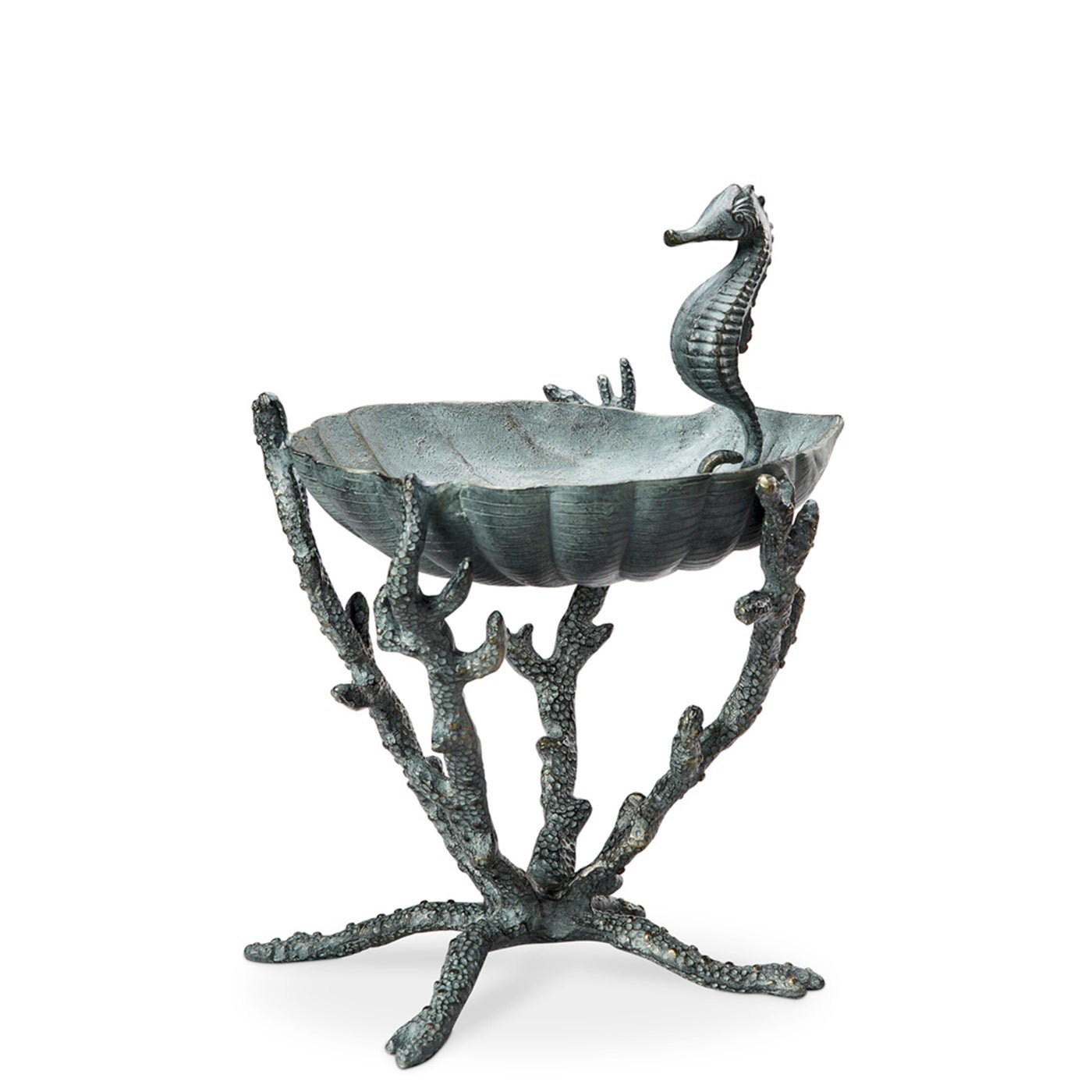 Seahorse Birdbath / Bird feeder, Outdoor Patio Decor | Accent Decor | Wiccan Center