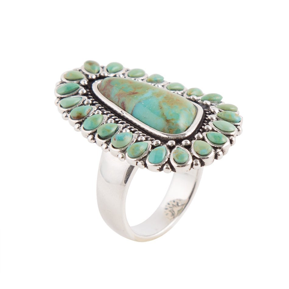 Sedona Blue Turquoise and Sterling Silver Statement Ring | Rings | Wiccan Center