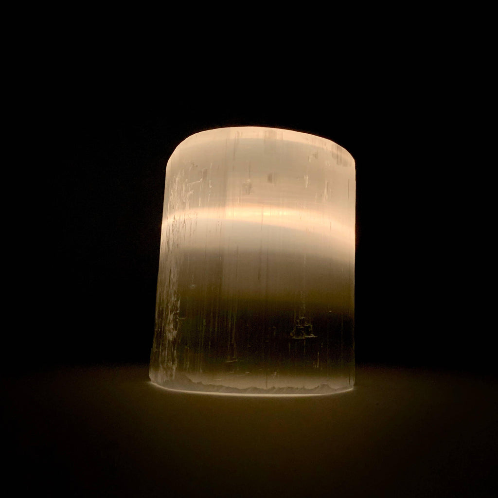 Satin Spar Candle Holder