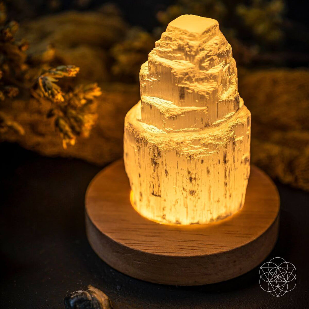 Selenite Cleansing Lamp | Night Light | Wiccan Center