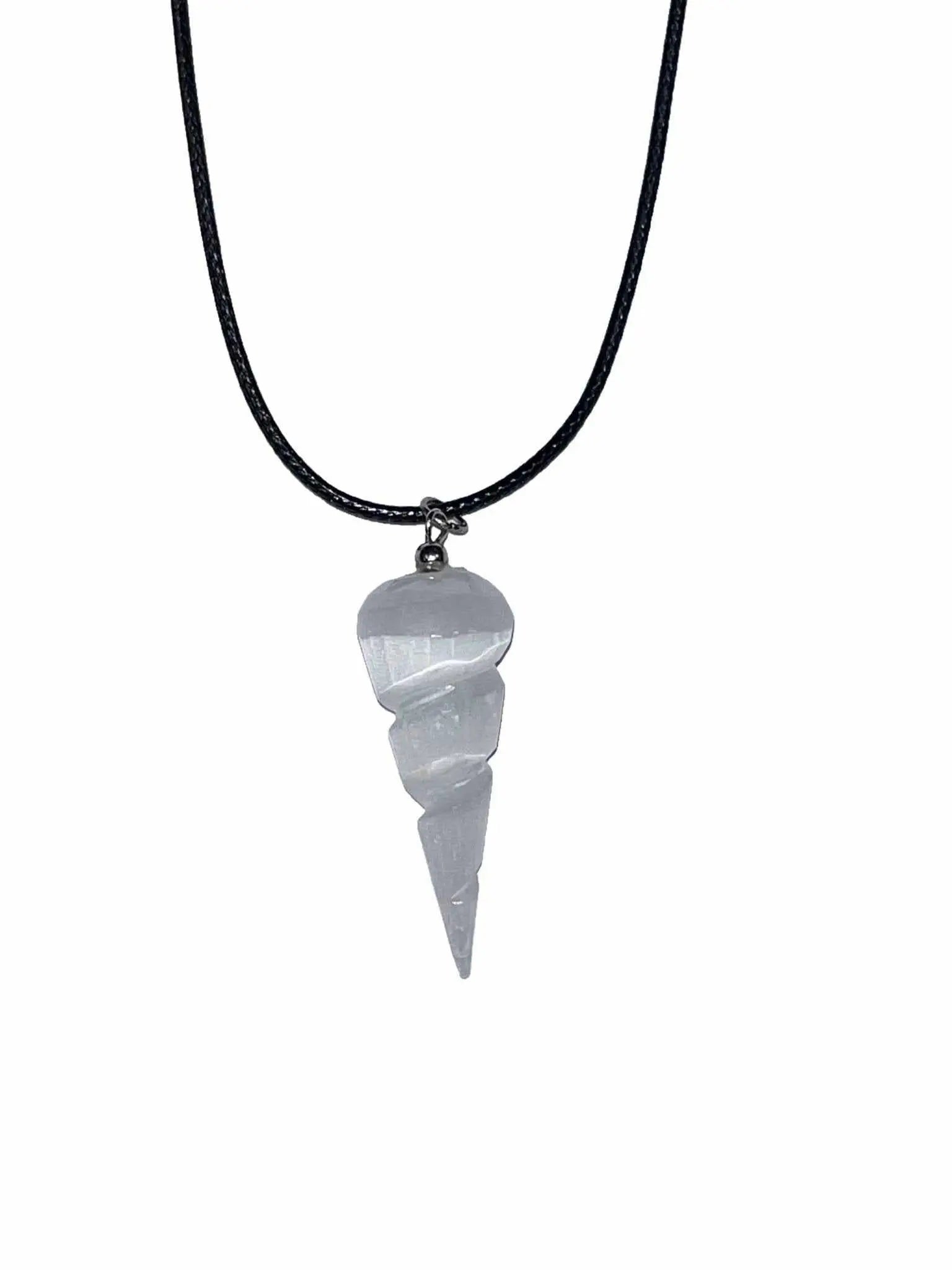 Selenite Pendant - Unicorn Horn | Chains and Necklaces | Wiccan Center