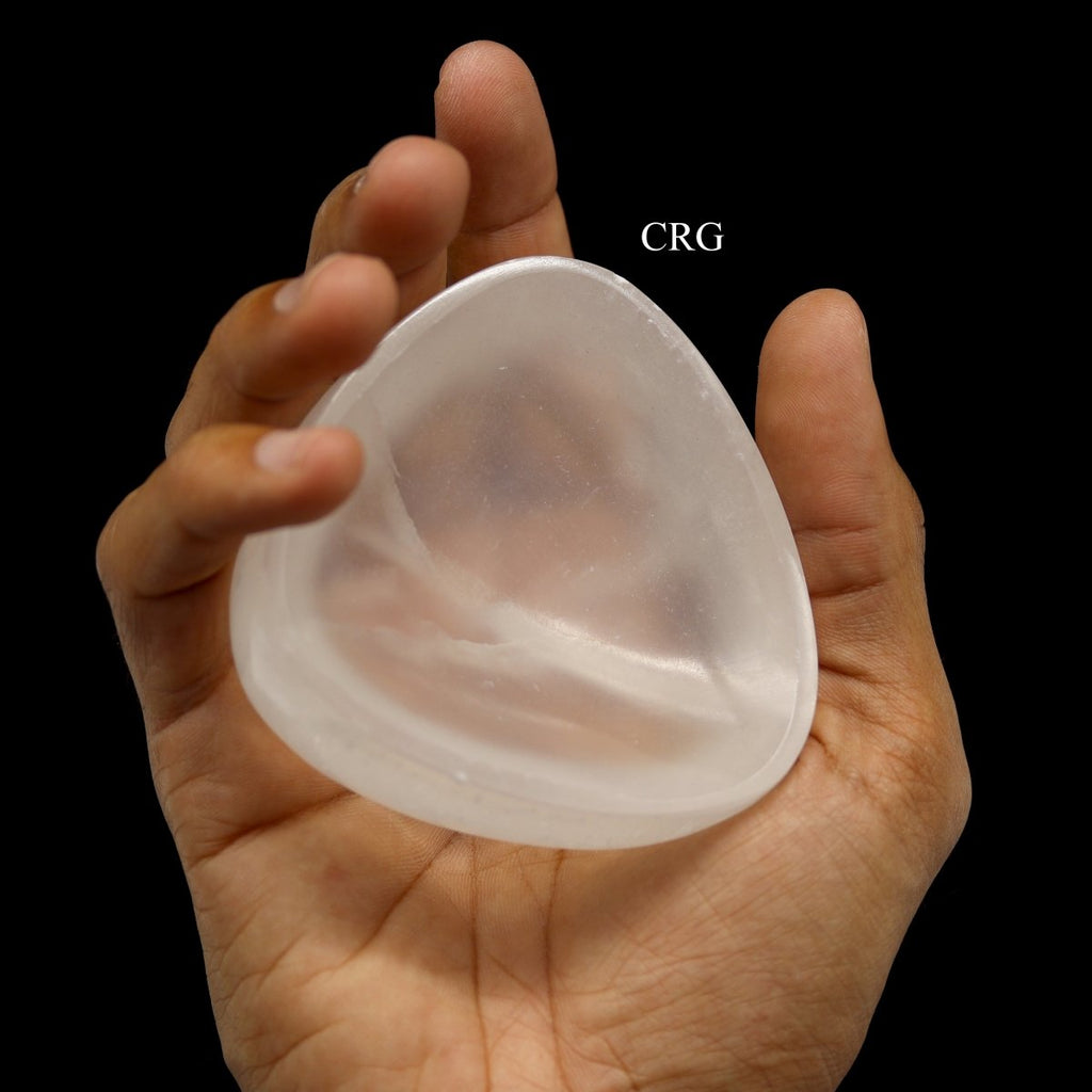 Selenite Triangle Bowl - 8 cm - QTY 1 | Selenite | Wiccan Center