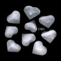 Selenite Pocket Hearts 20 to 30 mm (4 Pieces)