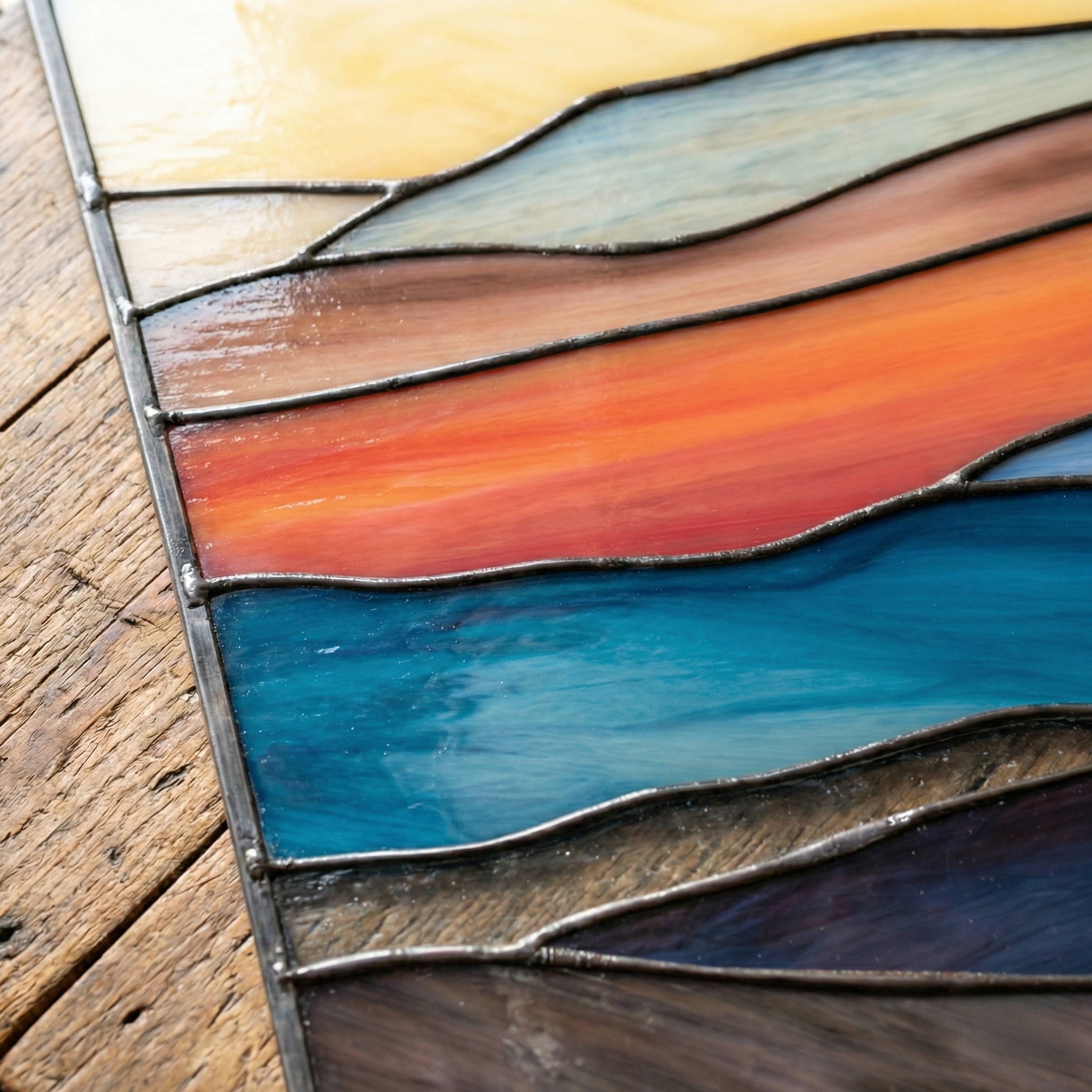 Mountain Landscape Stained Glass Pattern | Crafting Patterns & Molds | Wiccan Center