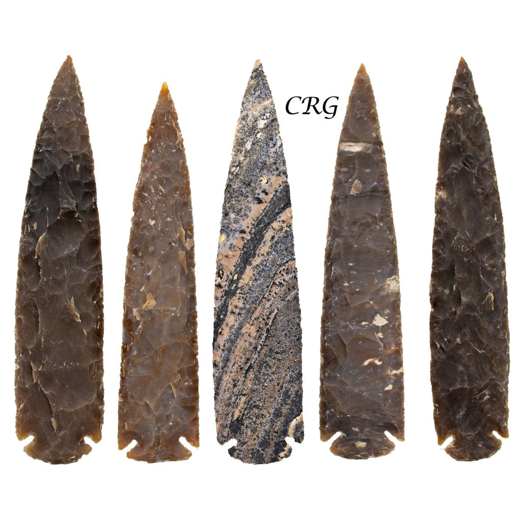 SET OF 2 - Fancy Jasper Arrowheads / 9"