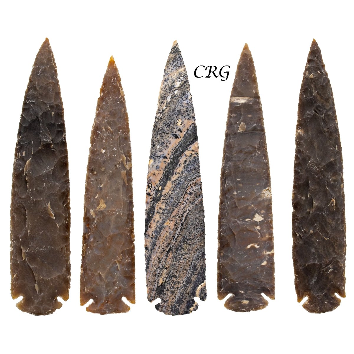 SET OF 2 - Fancy Jasper Arrowheads / 9"