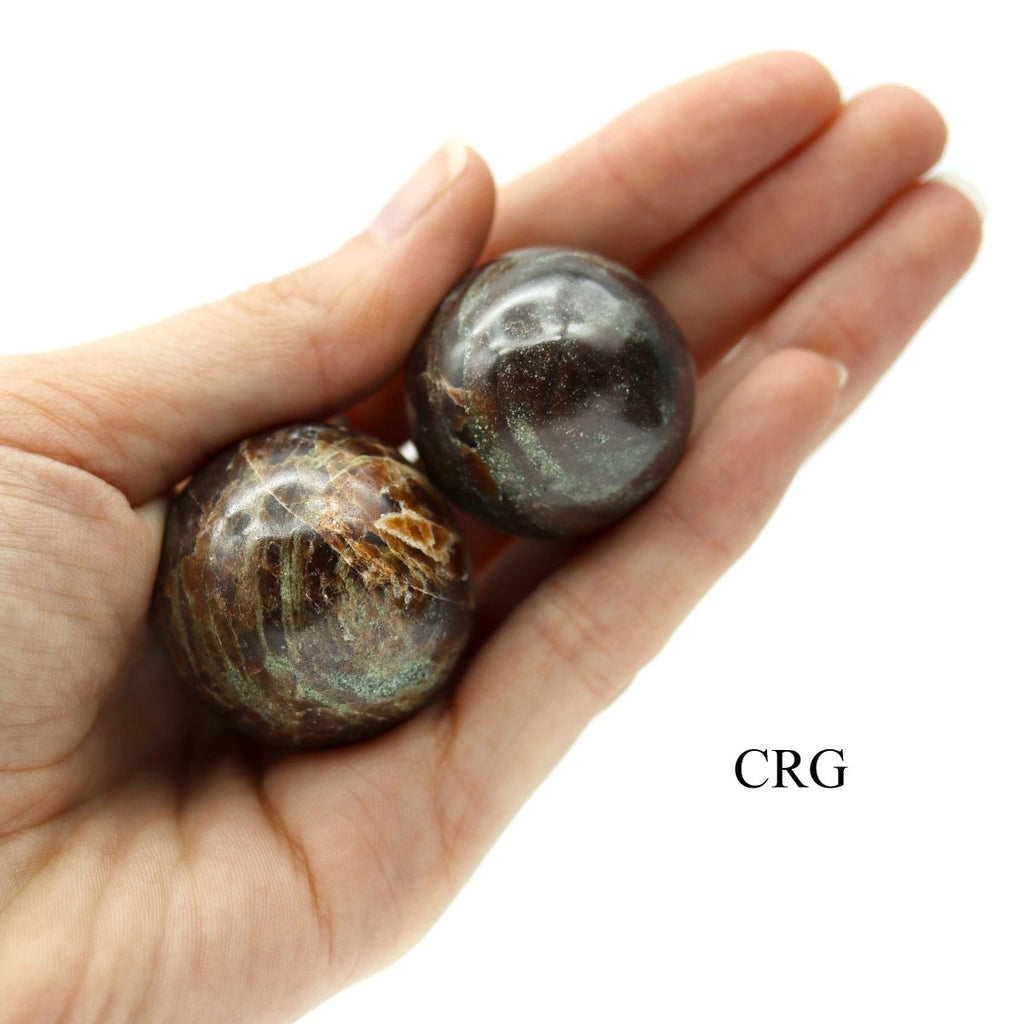 SET OF 2 - Garnet Spheres / 25-40mm AVG