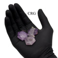 SET OF 4 - Amethyst Faceted Hexagon Pendant with Silver Bail / 1" AVG | Amethyst | Wiccan Center