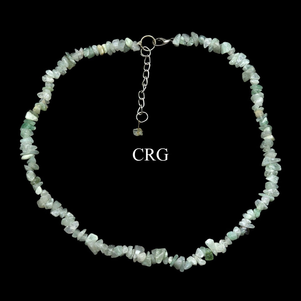 Green Aventurine Strand Chip Choker Necklace (16 Inches) (4 Pieces)