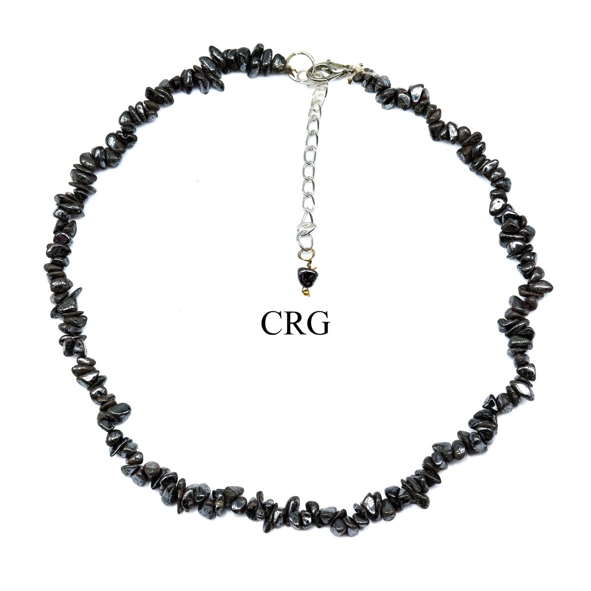 Hematite Strand Chip Choker Necklace (16 Inches) (4 Pieces)