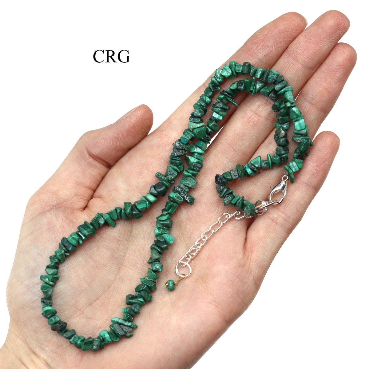 Malachite Inspired Strand Chip Choker Necklace (16 Inches) (4 Pieces)