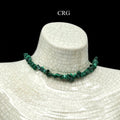 Malachite Inspired Strand Chip Choker Necklace (16 Inches) (4 Pieces)