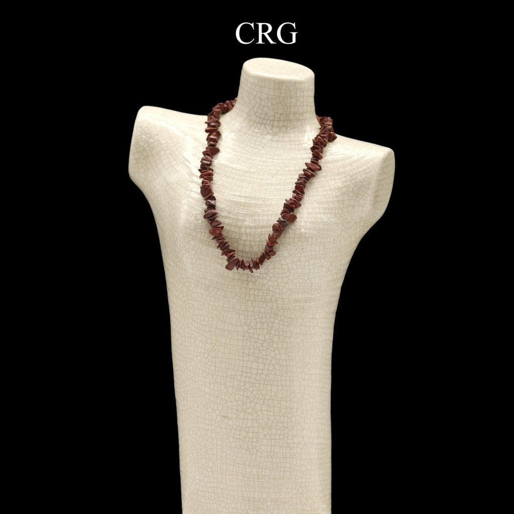 Red Jasper Strand Chip Choker Necklace (16 Inches) (4 Pieces)