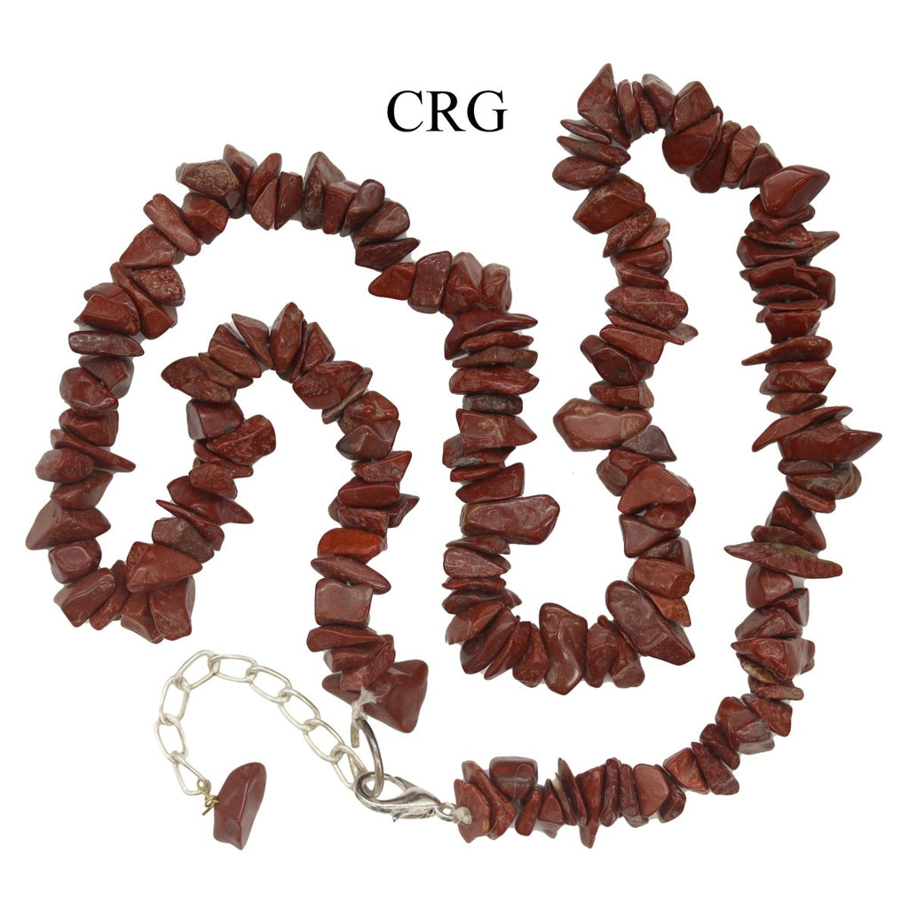 Red Jasper Strand Chip Choker Necklace (16 Inches) (4 Pieces)