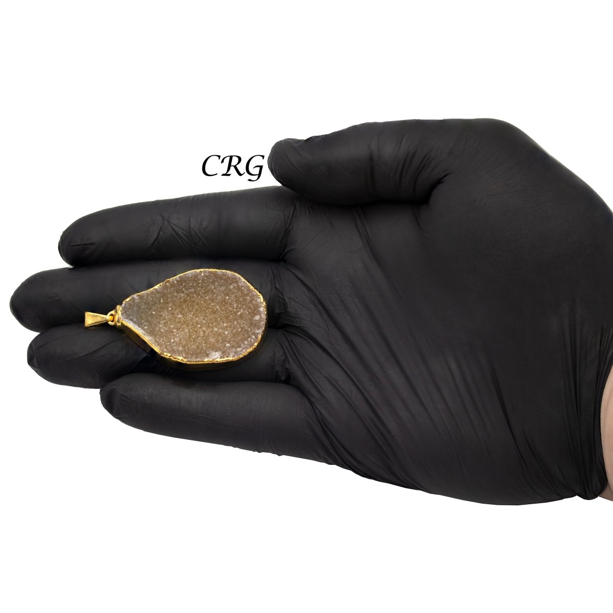 SET OF 4 - XLarge Gold Plated Druzy Pendant 40-50mm AVG