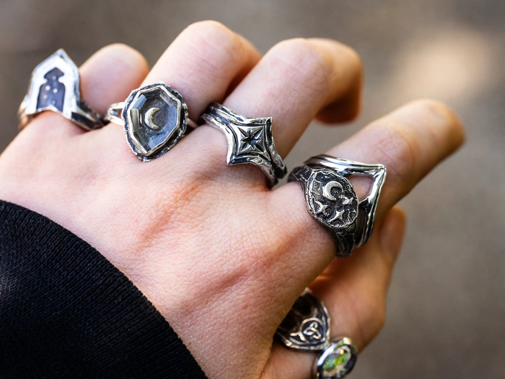 Celestial Realms Signet Ring-Argentium Silver
