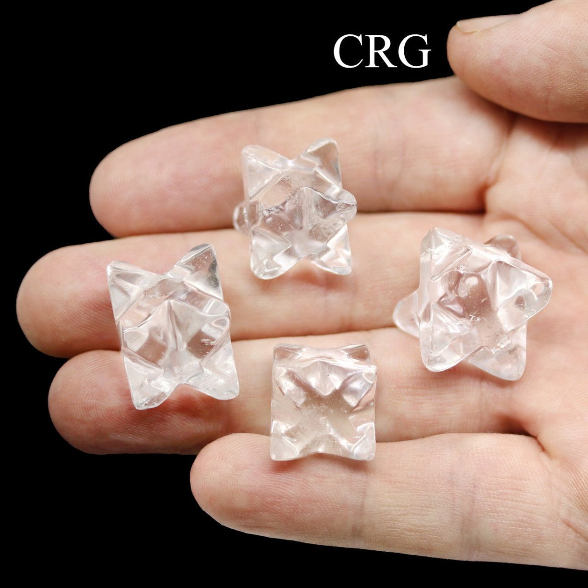 SET OF 5  - Smoky Quartz Mini Merkabas / 18mm Avg