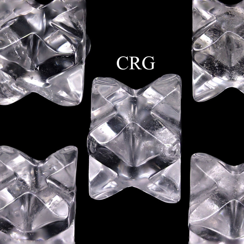 SET OF 5  - Smoky Quartz Mini Merkabas / 18mm Avg