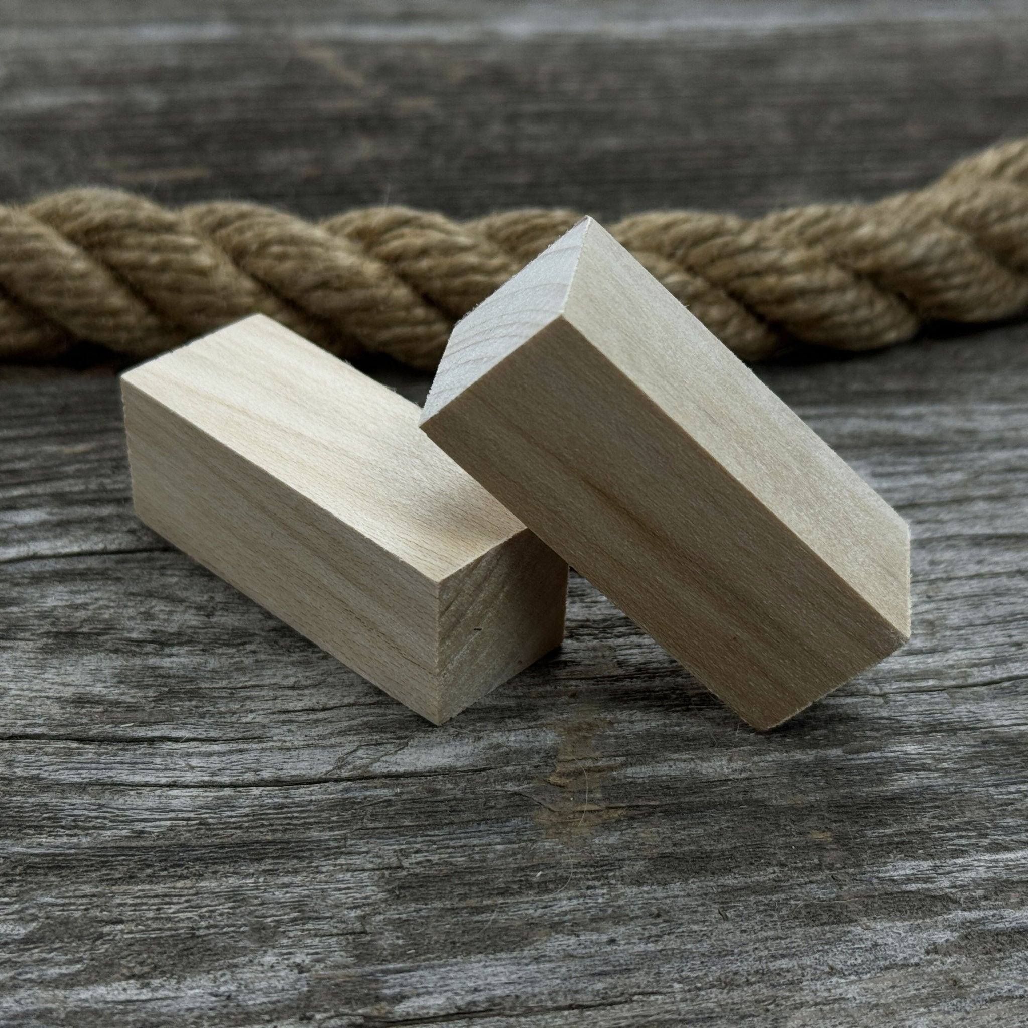 Set of 6 Linden Wood Carving Blanks, 5 × 2 × 2 cm (1.97 × 0.79 × 0.79 in)