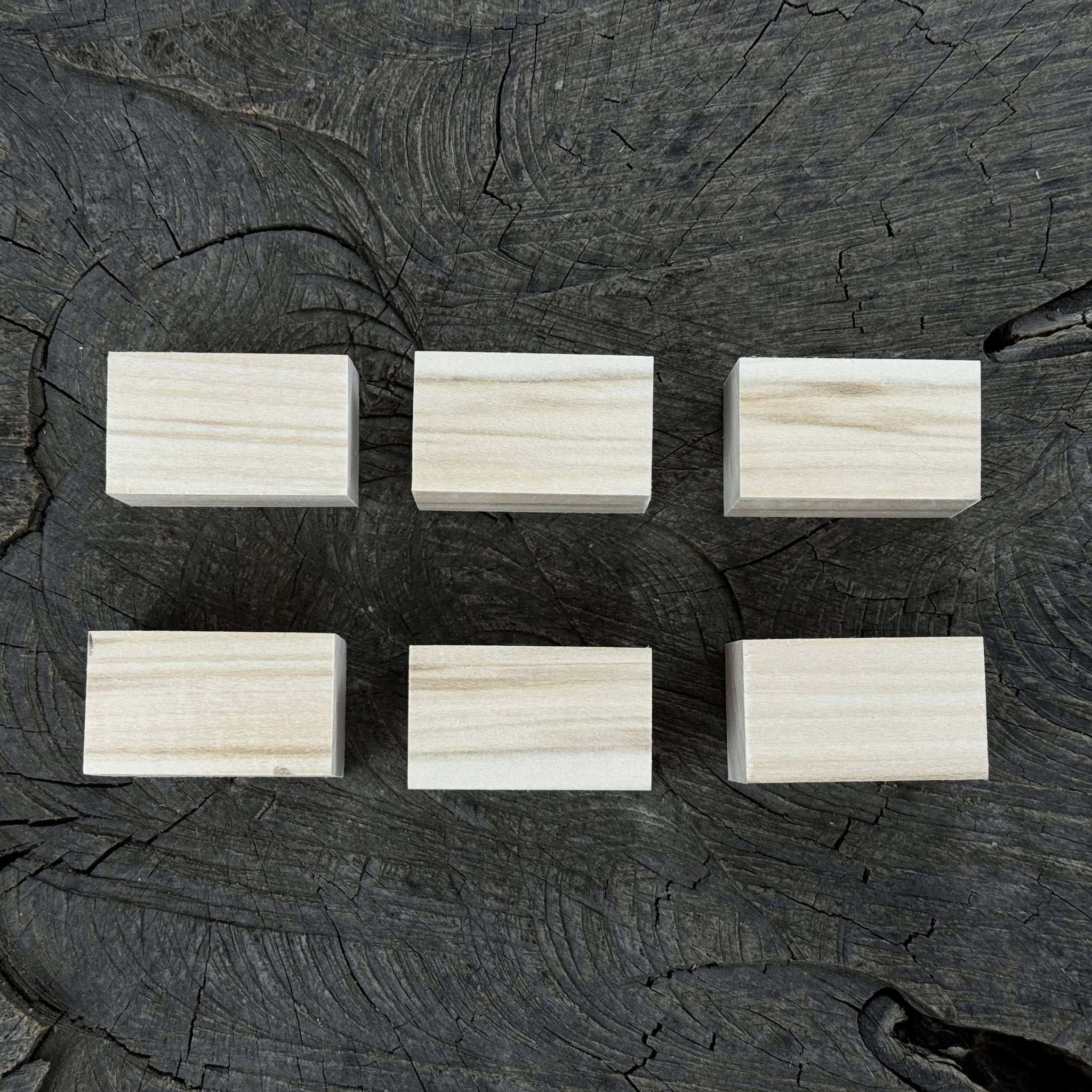Set of 6 Linden Wood Carving Blanks, 5 × 3 × 3 cm (1.97 × 1.18 × 1.18 in)