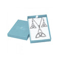 Silver Celtic Trinity Knot Pendant Chain and Earrings Box Set SET017