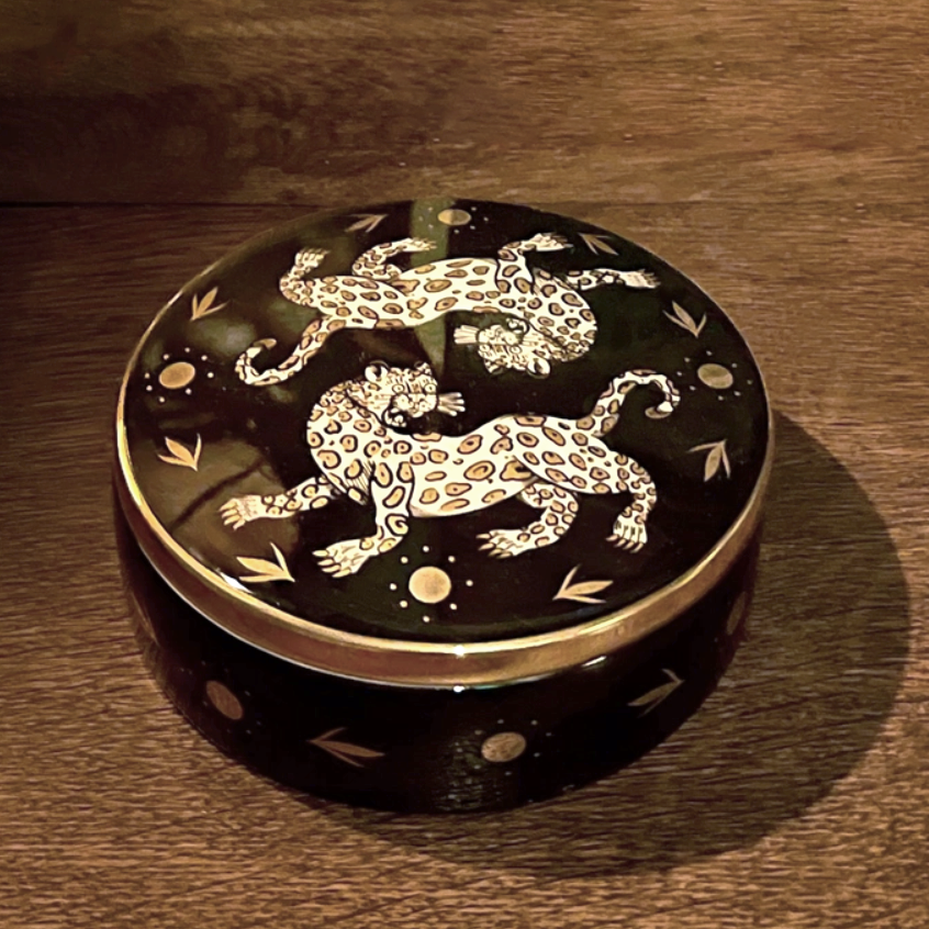 Maenad Glazed Porcelain Round Box