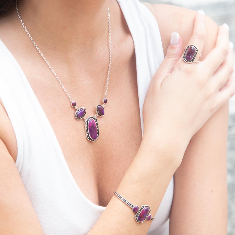 Shielded Purple Turquoise and Sterling Silver Ring | Rings | Wiccan Center