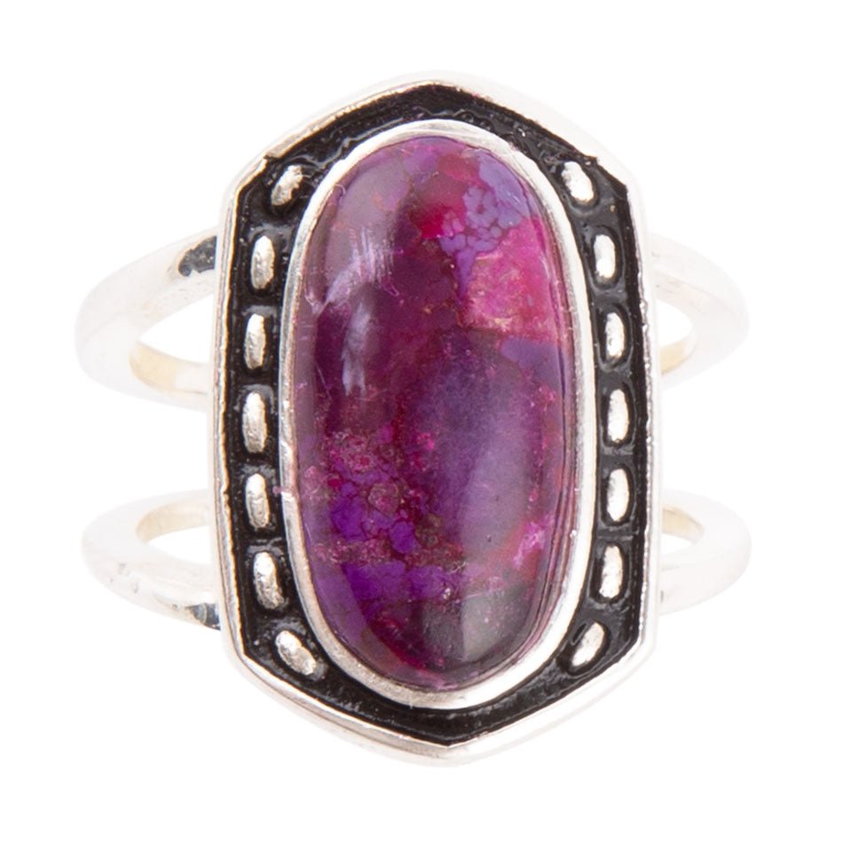 Shielded Purple Turquoise and Sterling Silver Ring | Rings | Wiccan Center