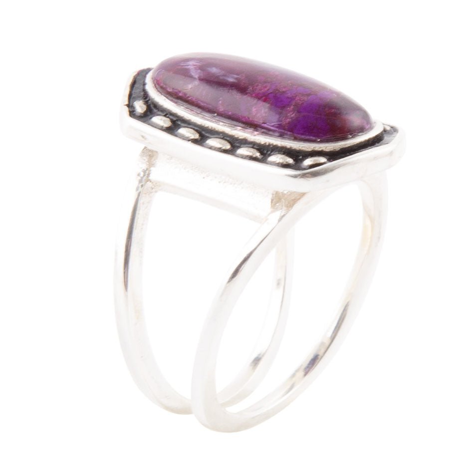 Shielded Purple Turquoise and Sterling Silver Ring | Rings | Wiccan Center