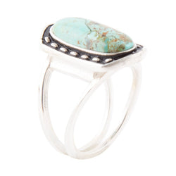 Shielded Blue Turquoise and Sterling Silver Ring | Rings | Wiccan Center