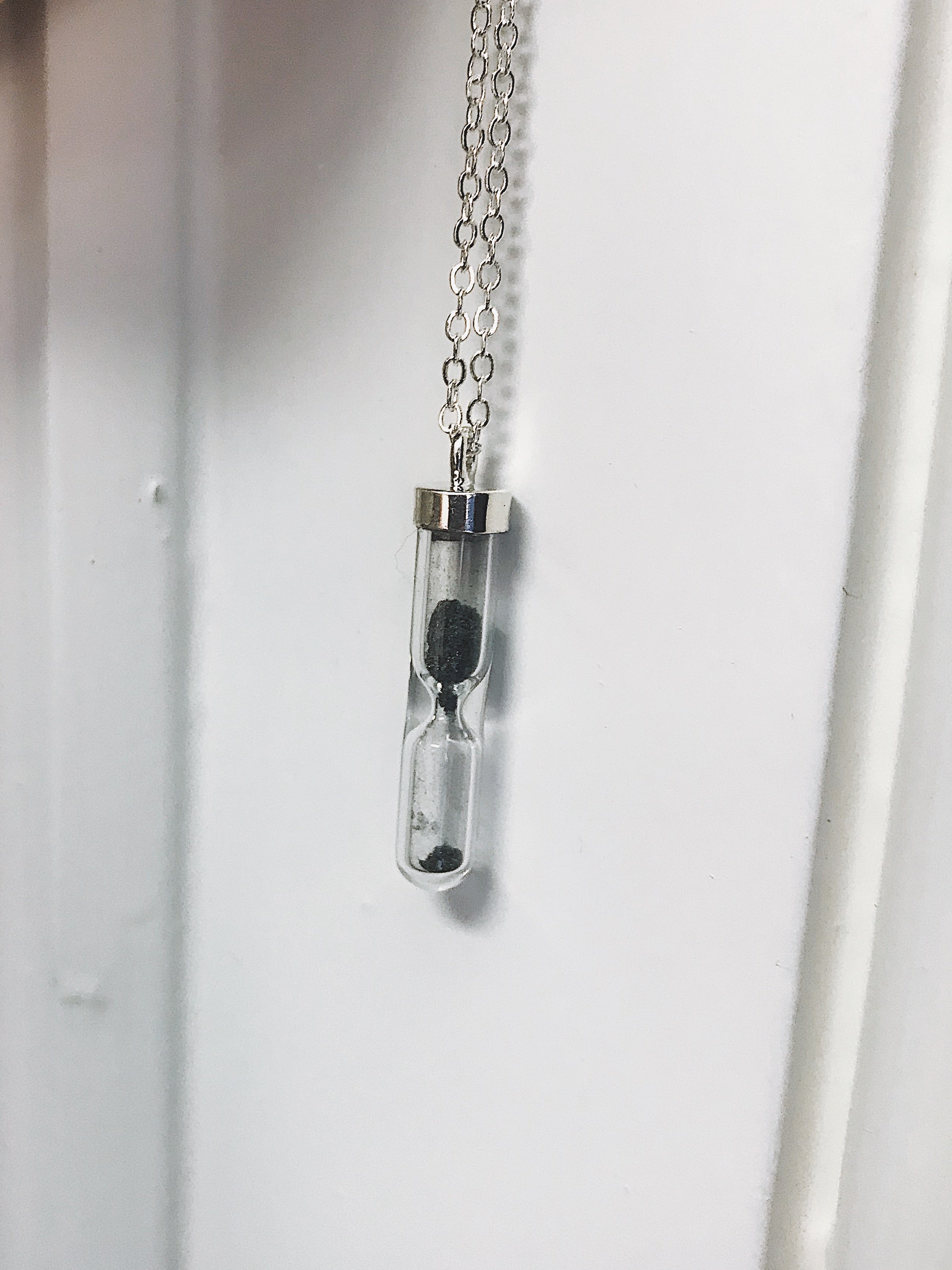 Space Time Hourglass Necklace with Meteorite Dust | Necklace | Wiccan Center